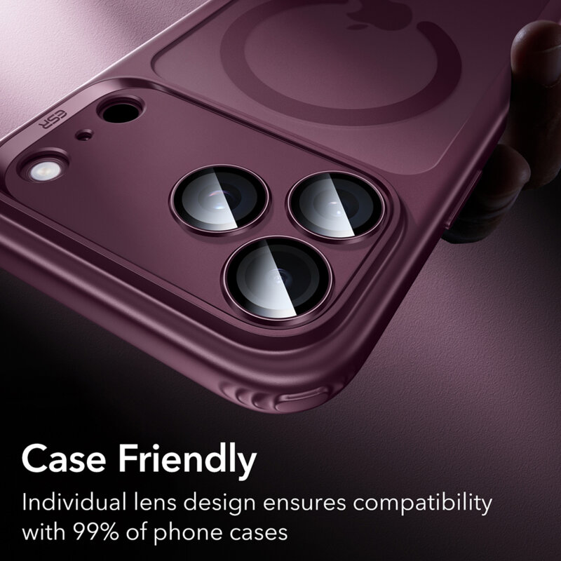 Folie sticla camera iPhone 18 Pro ESR Armorite Camera Lens Protectors, bordo
