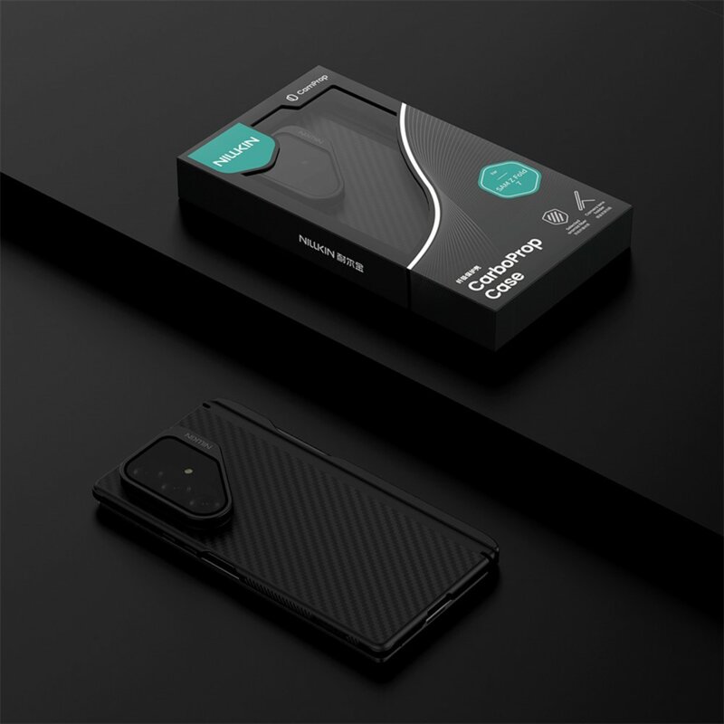 Husa Samsung Galaxy Z Fold7 cu stilou Nillkin CarboProp Magnetic, cu/fara decupaj camera, negru