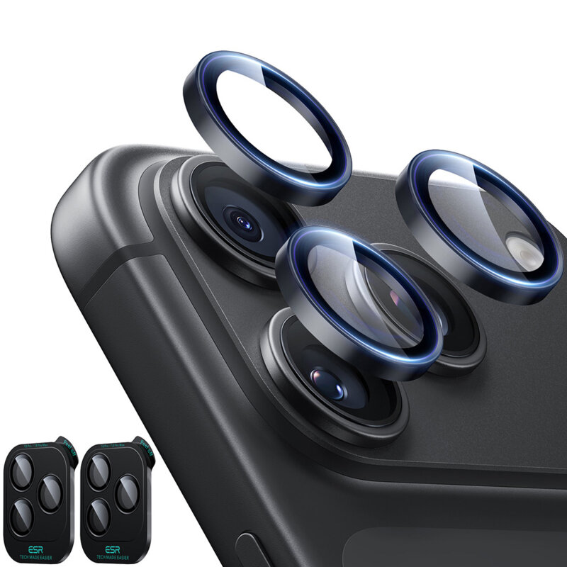 Folie sticla camera iPhone 18 Pro Max ESR Armorite Camera Lens Protectors, negru