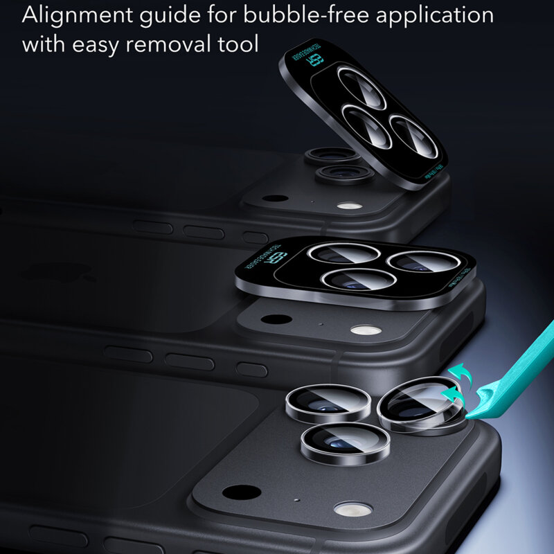 Folie sticla camera iPhone 18 Pro ESR Armorite Camera Lens Protectors, transparenta
