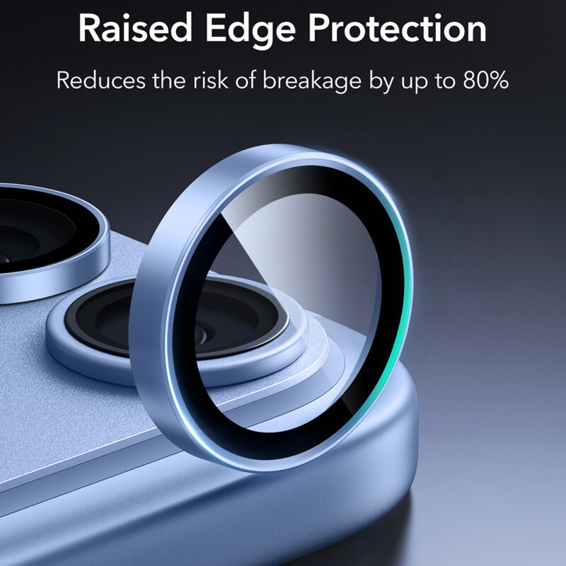 Folie sticla camera iPhone 18 Pro ESR Armorite Camera Lens Protectors, bleu