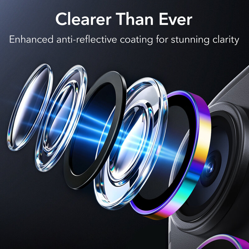 Folie sticla camera iPhone 18 Pro ESR Armorite Camera Lens Protectors, multicolor
