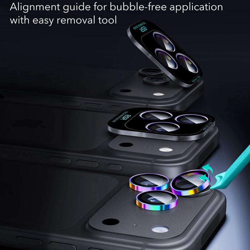 Folie sticla camera iPhone 18 Pro Max ESR Armorite Camera Lens Protectors, multicolor