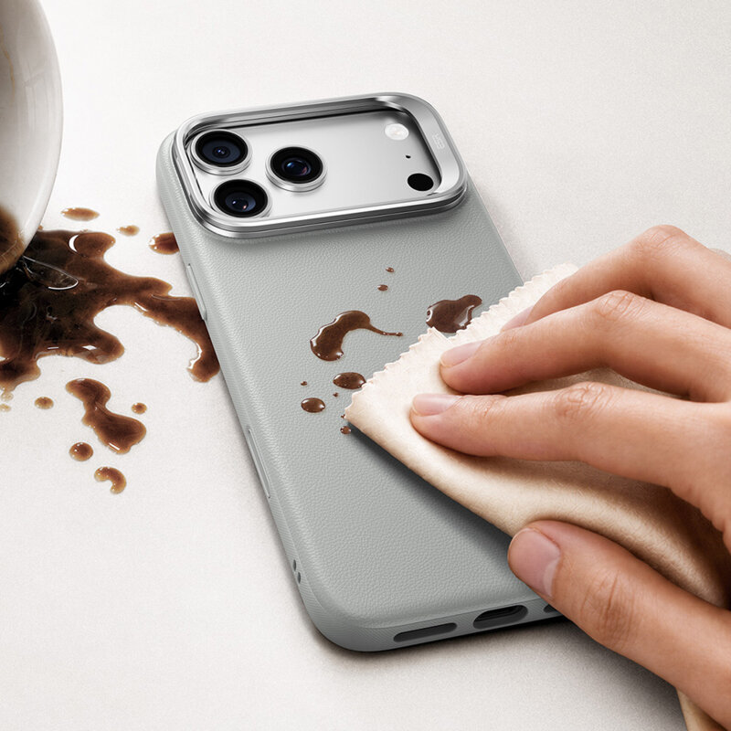 Husa iPhone 18 Pro ESR Atelier Magnetic Kickstand, gri