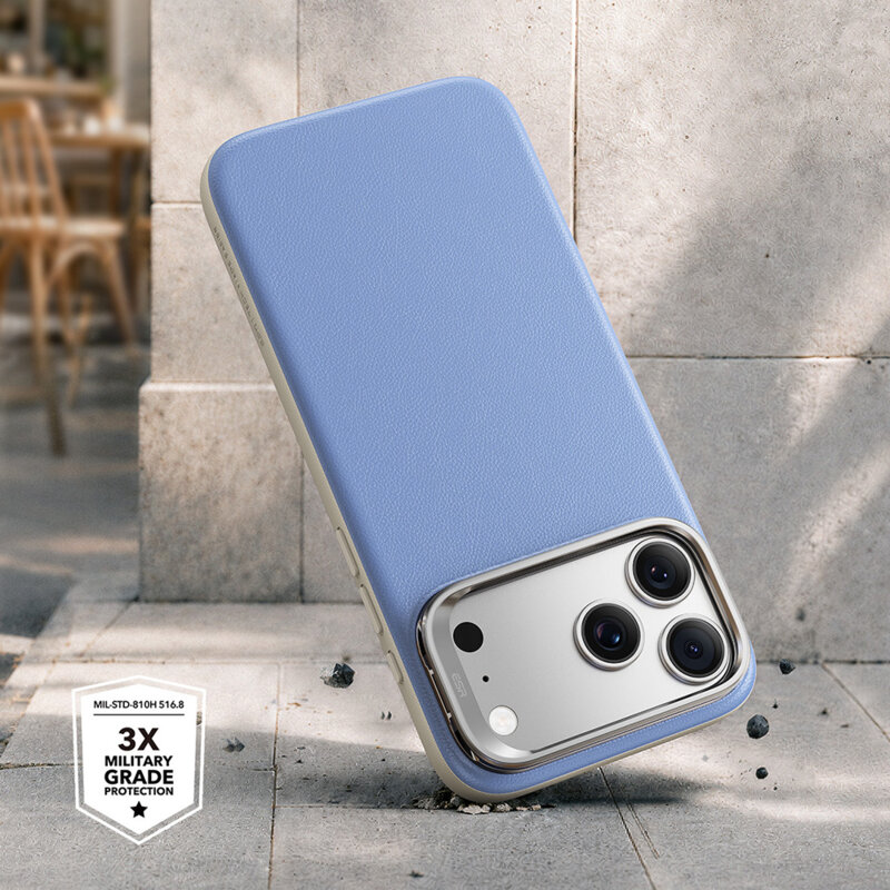 Husa iPhone 17 Pro ESR Atelier Magnetic Kickstand, bleu