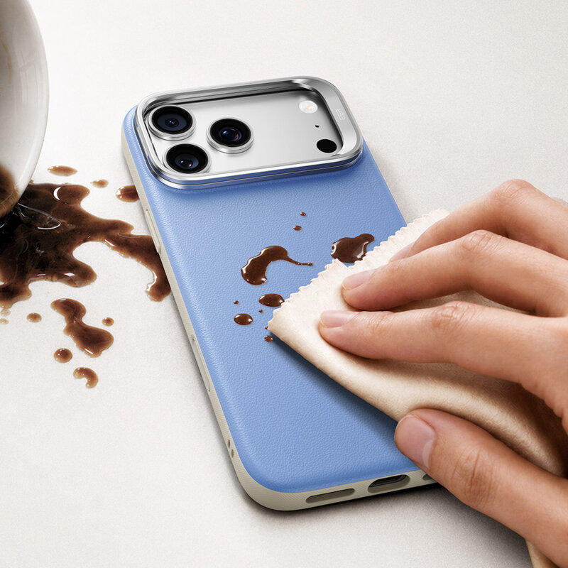 Husa iPhone 17 Pro ESR Atelier Magnetic Kickstand, bleu