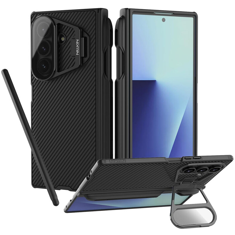 Husa Samsung Galaxy Z Fold7 cu stilou Nillkin CamShield Pro Magnetic, negru