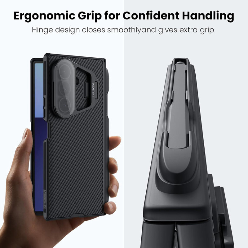 Husa Samsung Galaxy Z Fold7 cu stilou Nillkin CamShield Pro Magnetic, negru