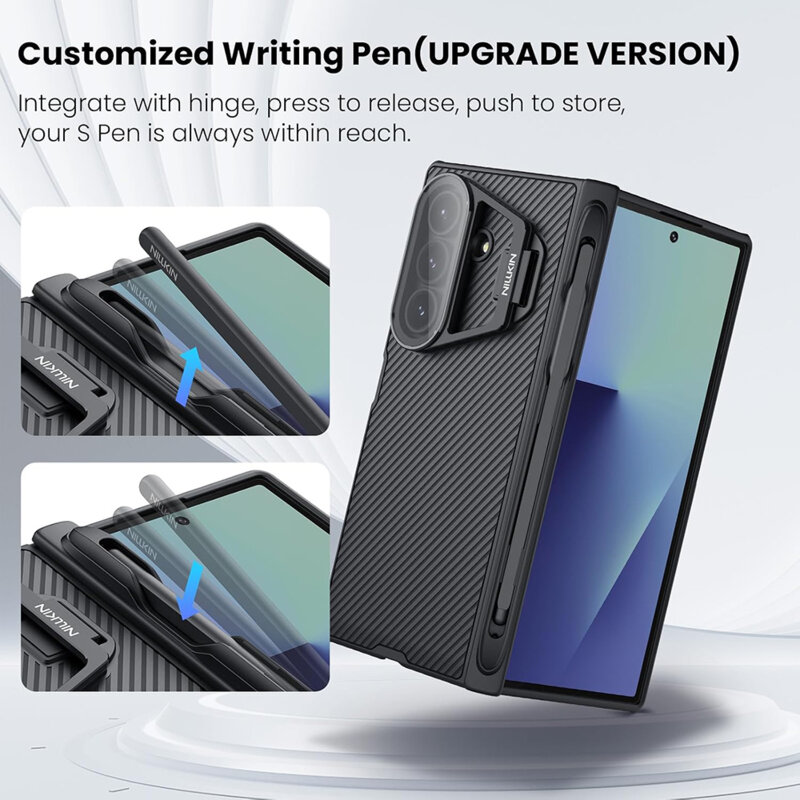 Husa Samsung Galaxy Z Fold7 cu stilou Nillkin CamShield Pro Magnetic, negru