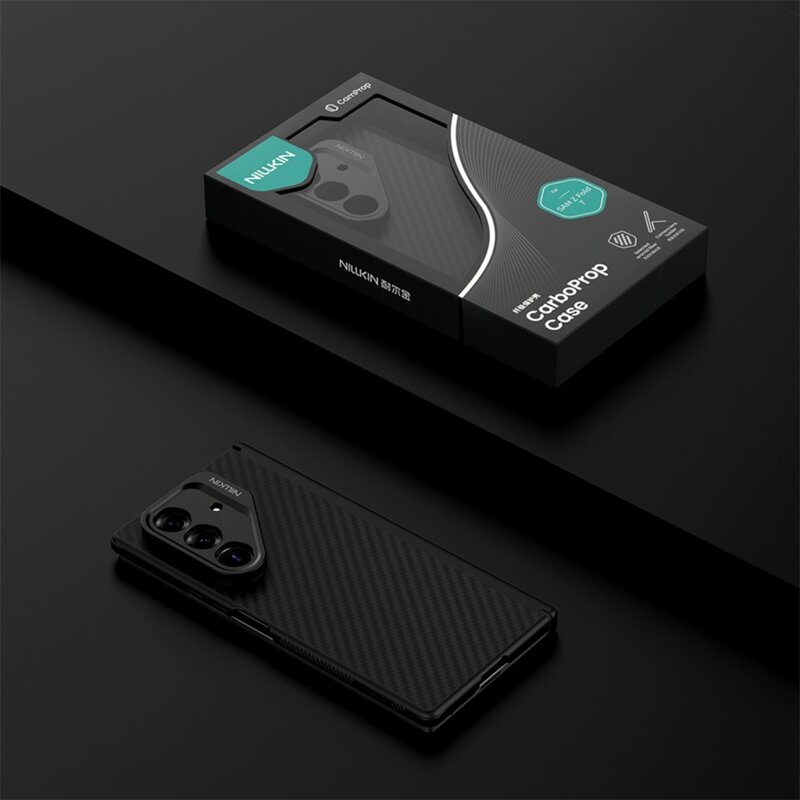 Husa Samsung Galaxy Z Fold7 Nillkin CarboProp Magnetic, cu/fara decupaj camera, negru