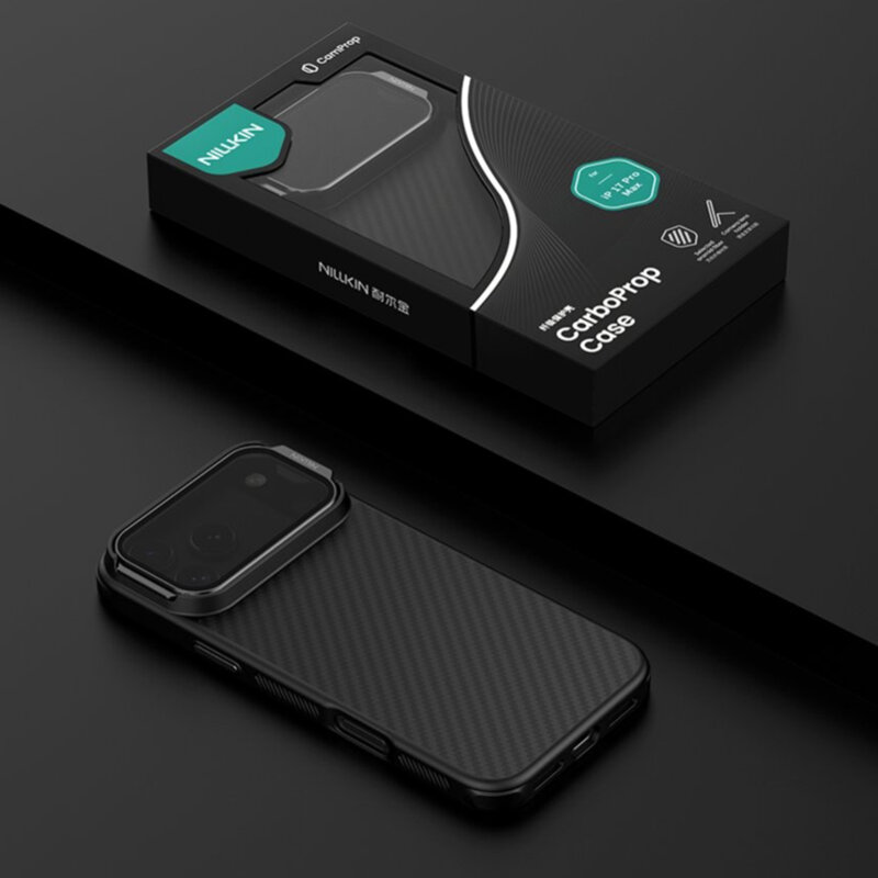 Husa iPhone 18 Pro Max Nillkin CarboProp Magnetic, negru
