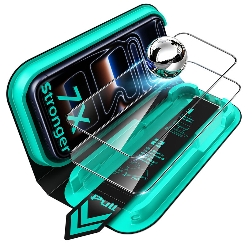 Folie sticla iPhone 17 Pro Max ESR Armorite UltraFit, negru