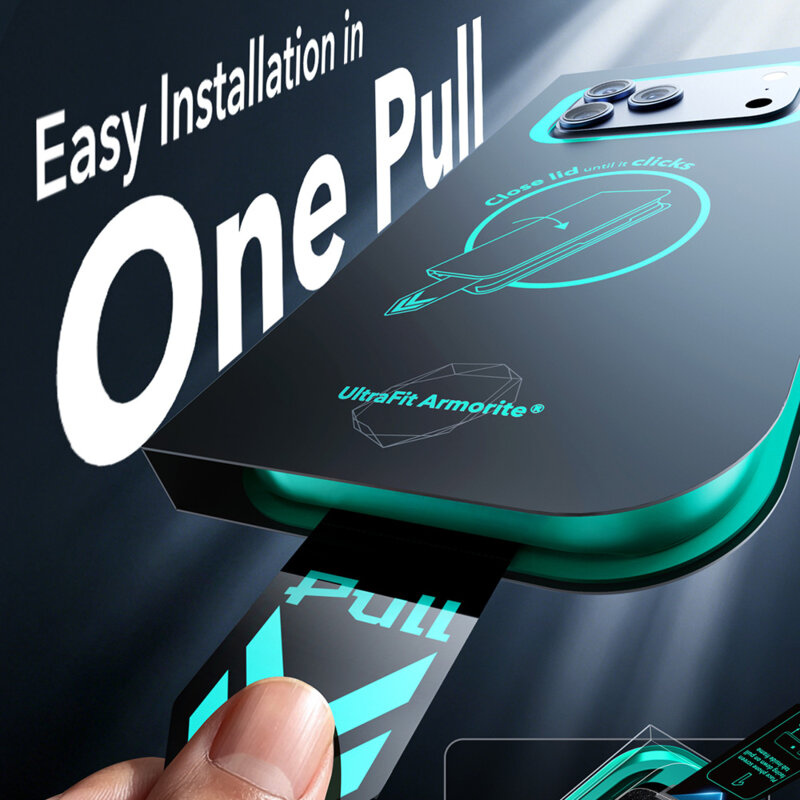 [Pachet 2x] Folie sticla iPhone 18 Pro ESR Privacy Armorite UltraFit, negru