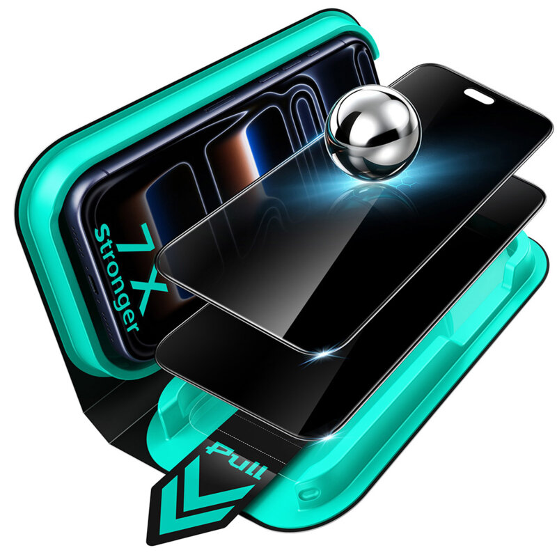 [Pachet 2x] Folie sticla iPhone 18 Pro Max ESR Privacy Armorite UltraFit, negru