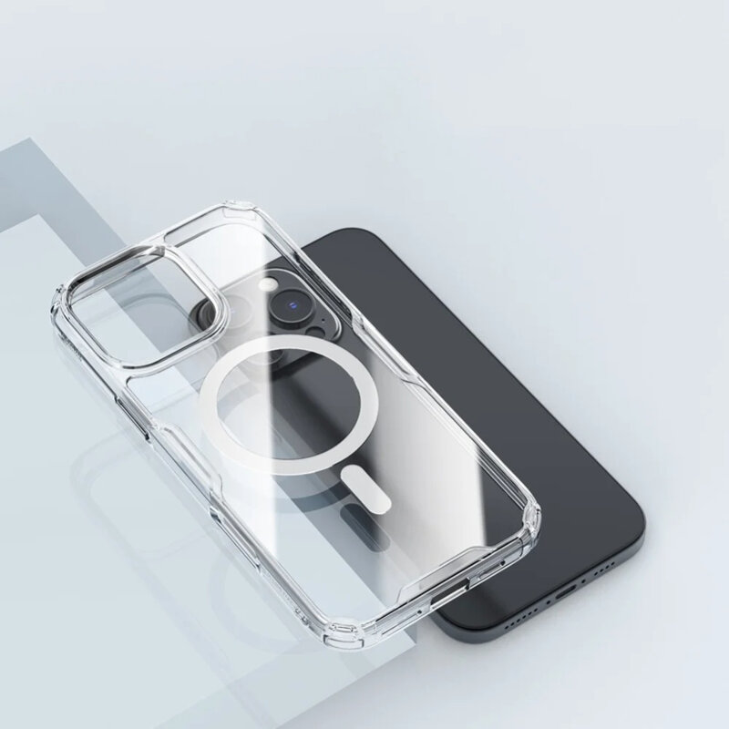 Husa iPhone 16 Pro Nillkin Nature Pro MagSafe, transparenta