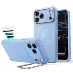 Husa iPhone 18 Pro ESR Cyber Armor Kickstand, bleu