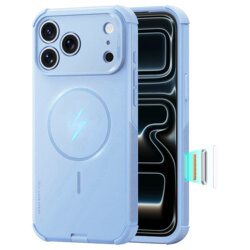 Husa iPhone 18 Pro ESR Cyber Halolock, bleu