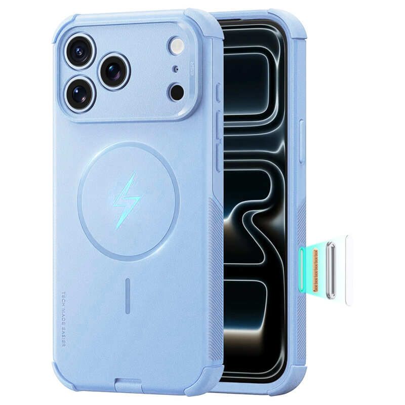 Husa iPhone 18 Pro ESR Cyber Halolock, bleu