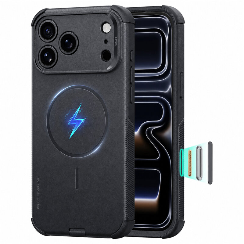 Husa iPhone 18 Pro ESR Cyber Halolock, negru