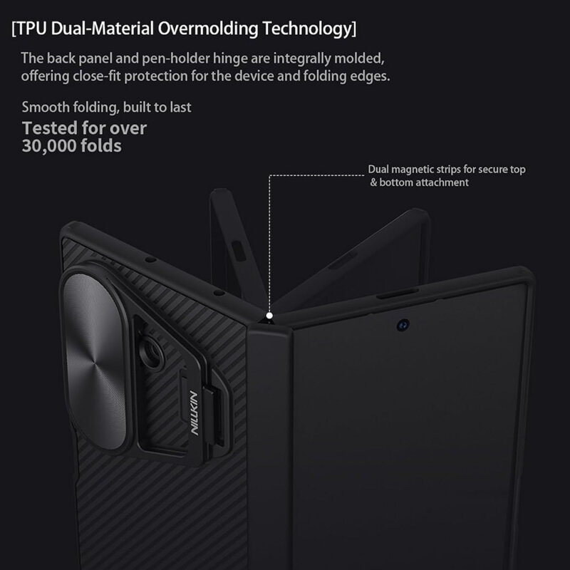 Husa Samsung Galaxy Z Fold7 Nillkin CamShield Pro Magnetic, negru