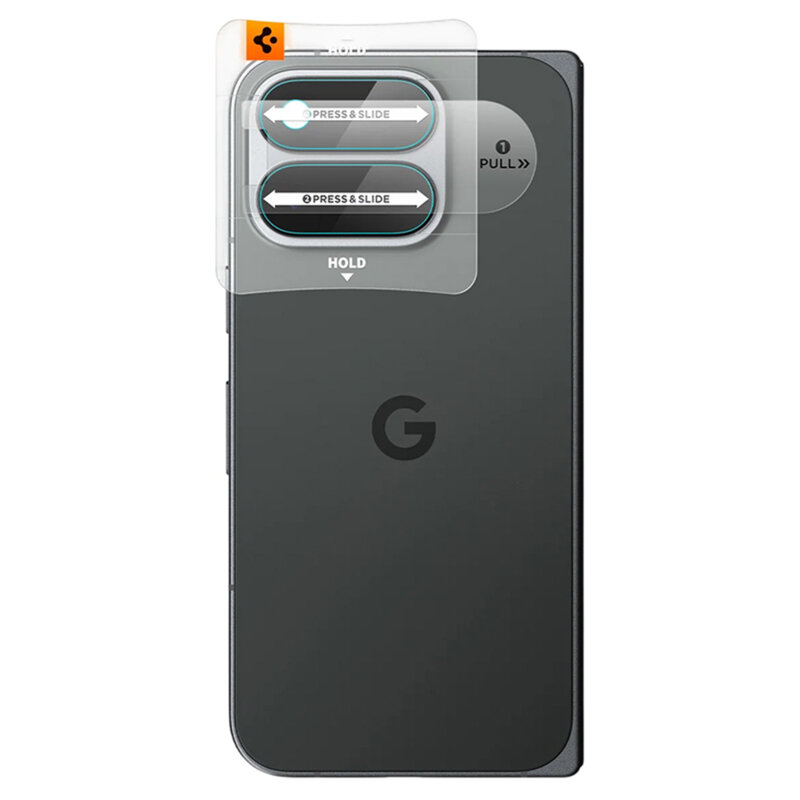 [Pachet 2x] Folie sticla camera Google Pixel 11 Pro Fold Spigen Glas.tR Optik EZ Fit Pro, transparent