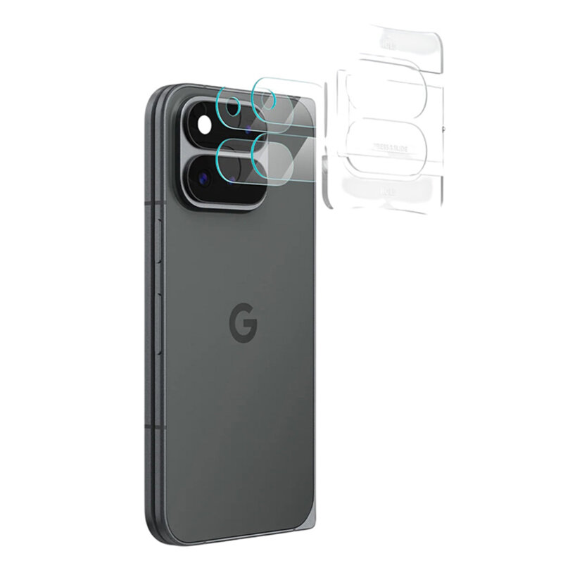 [Pachet 2x] Folie sticla camera Google Pixel 11 Pro Fold Spigen Glas.tR Optik EZ Fit Pro, transparent