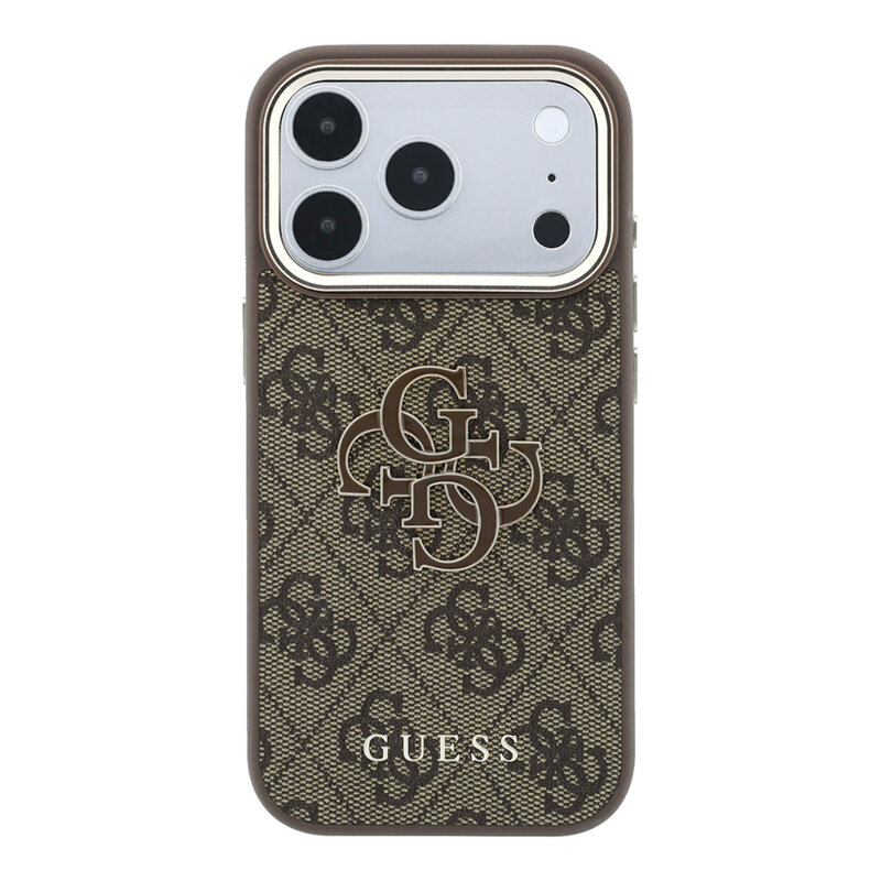 Husa originala Guess iPhone 17 Pro Hardcase 4G Big Resin Logo, maro, GUHCP18L6P4SRMLW