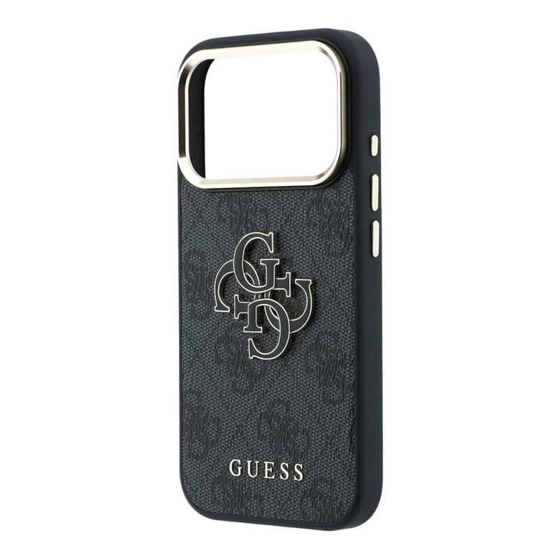 Husa originala Guess iPhone 17 Pro Hardcase 4G Big Resin Logo, negru, GUHCP18L6P4SRMLK
