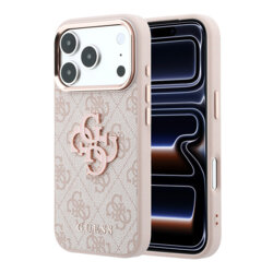 Husa originala Guess iPhone 17 Pro Hardcase 4G Big Resin Logo, roz, GUHCP18L6P4SRMLP