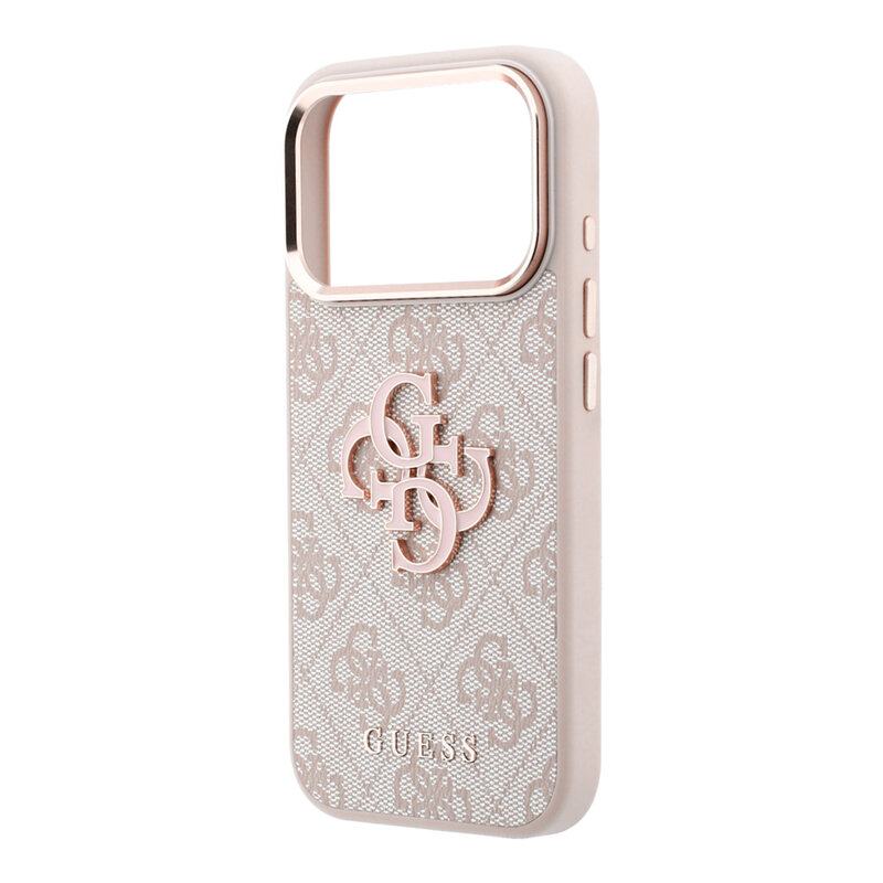 Husa originala Guess iPhone 17 Pro Hardcase 4G Big Resin Logo, roz, GUHCP18L6P4SRMLP