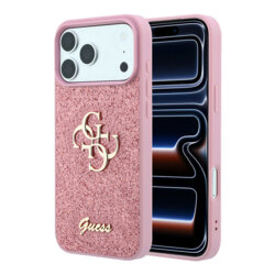Husa Guess Glitter iPhone 17 Pro cu sclipici, roz, GUHCP18LHG4SGP