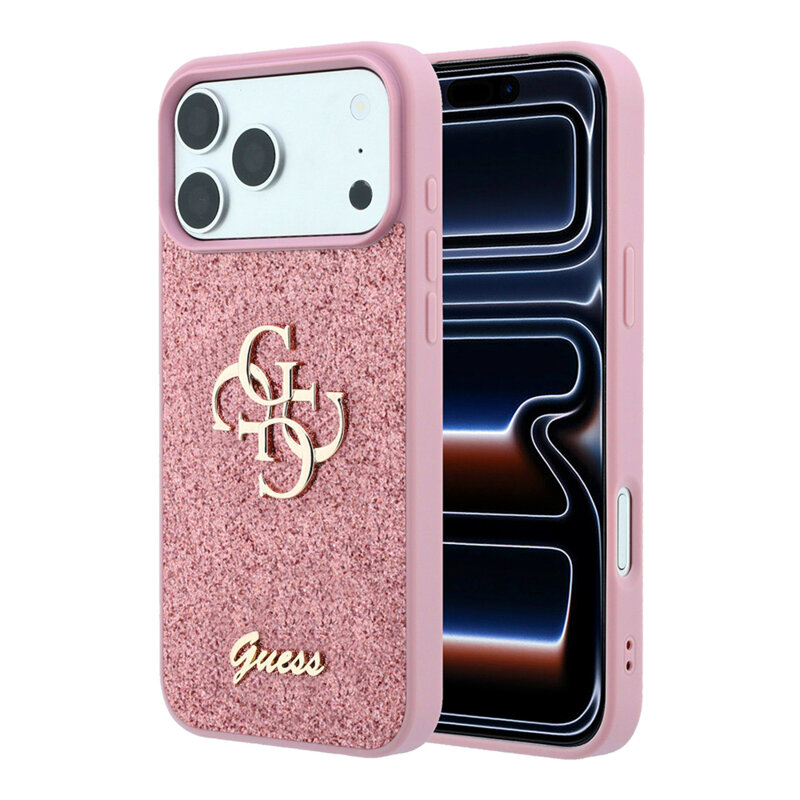 Husa Guess Glitter iPhone 17 Pro cu sclipici, roz, GUHCP18LHG4SGP