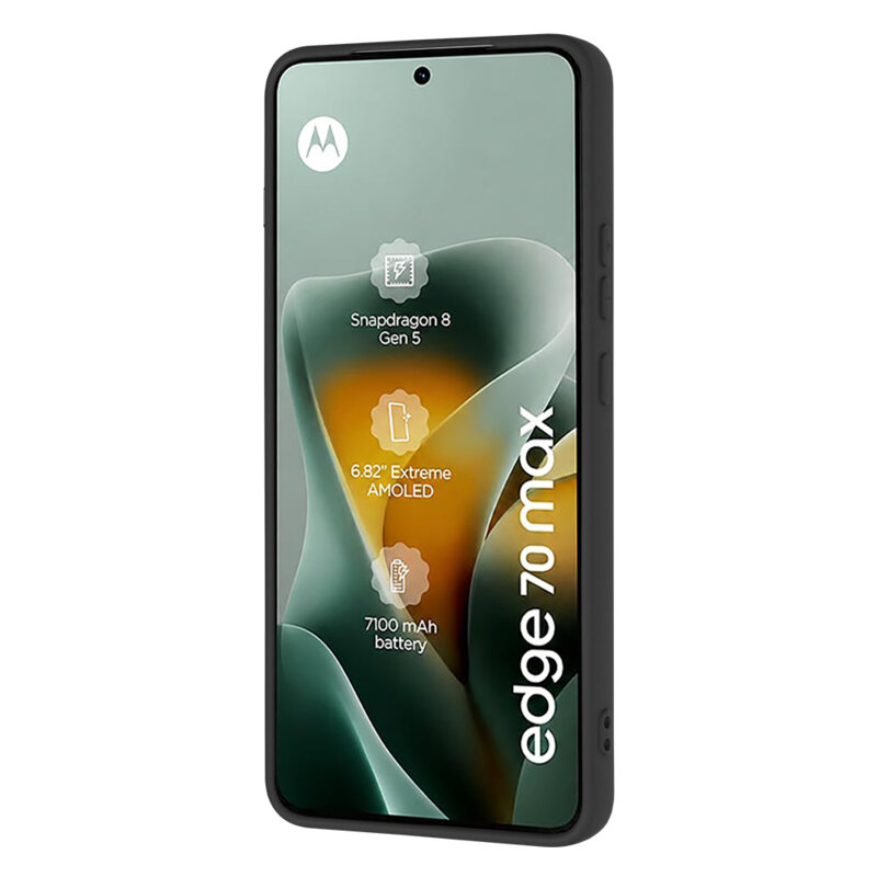 Husa silicon Motorola Edge 70 Max Techsuit SoftFlex, negru