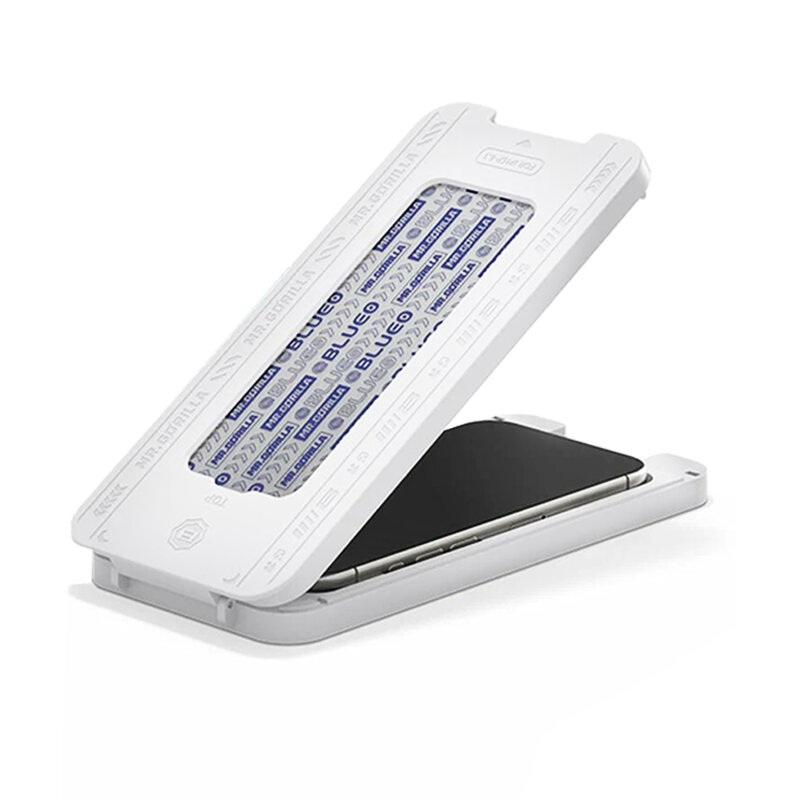 Folie iPhone 18 Pro Max cu aplicator Blueo Crystal Anti-Scratch Glass, negru