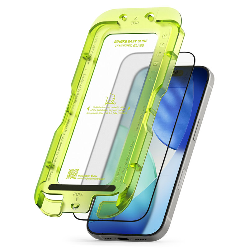 [Pachet 2x] Folie sticla iPhone 18 Pro Max Ringke Easy Slide Tempered Glass, negru