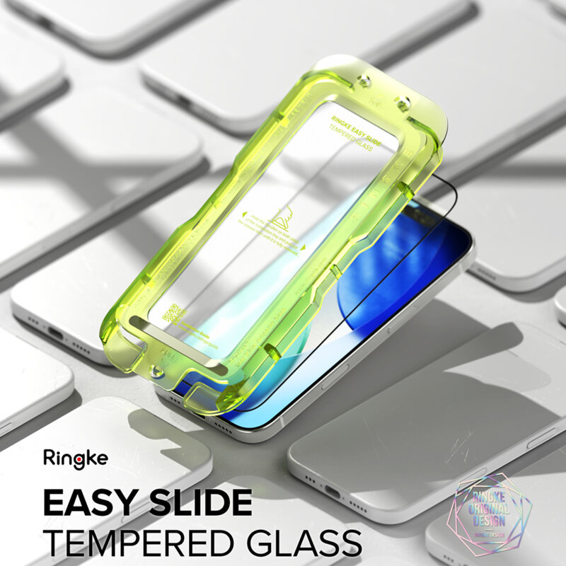[Pachet 2x] Folie sticla iPhone 18 Pro Max Ringke Easy Slide Tempered Glass, negru
