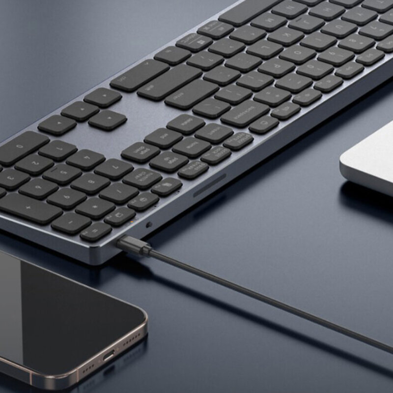 Tastatura Bluetooth standard Type-C, 180mAh Dux Ducis LK, alb