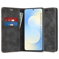Husa piele Samsung Galaxy S25 FE Techsuit Confy Cover, negru