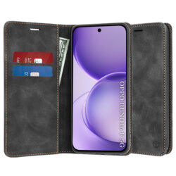 Husa piele Oppo Reno16 F Techsuit Confy Cover, negru