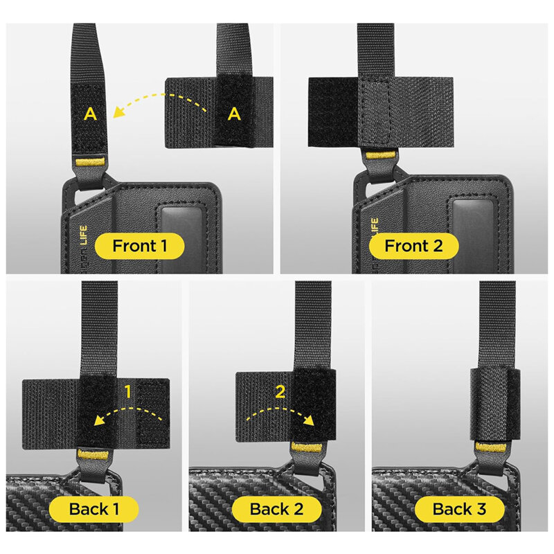 Eticheta bagaj cu inchidere magnetica Spigen LF510, negru