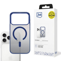 Husa iPhone 18 Pro Max premium 3mk Frosty MagCase, bleu