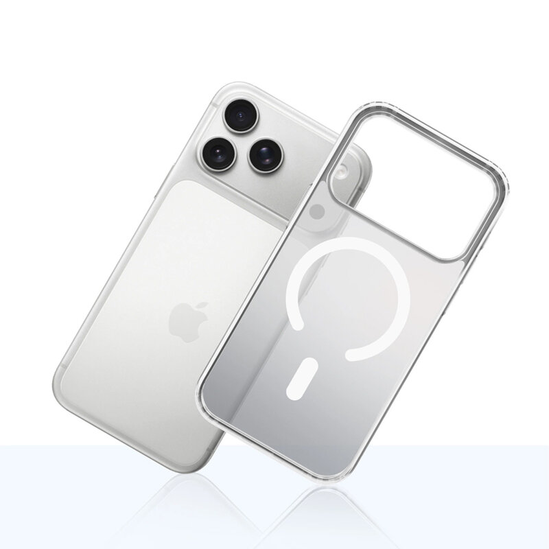 Husa iPhone 18 Pro Max premium 3mk Frosty MagCase, alb
