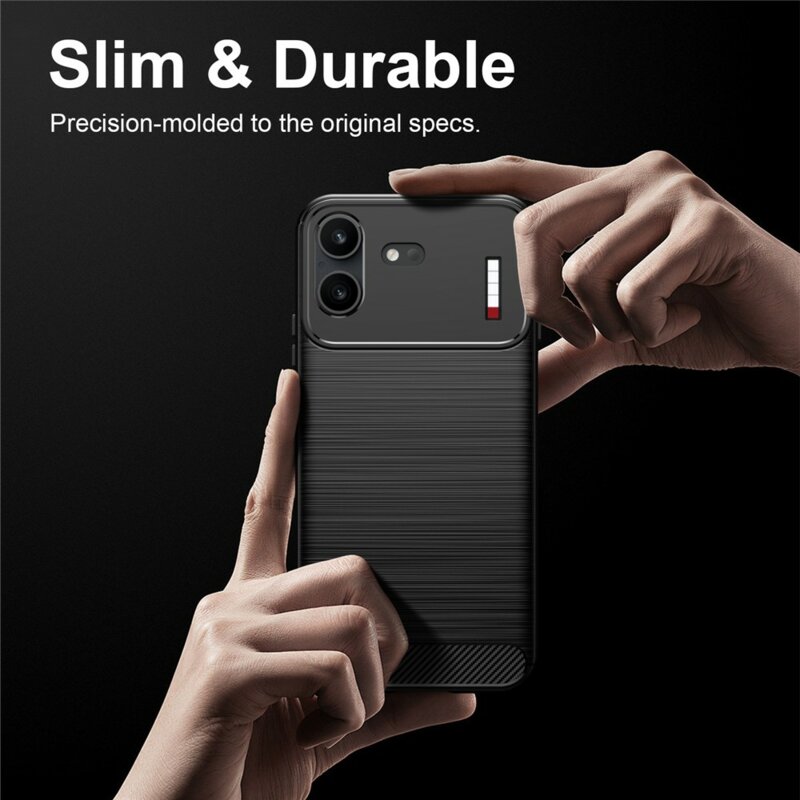 Husa Nothing Phone (4b) Techsuit Carbon Silicone, negru