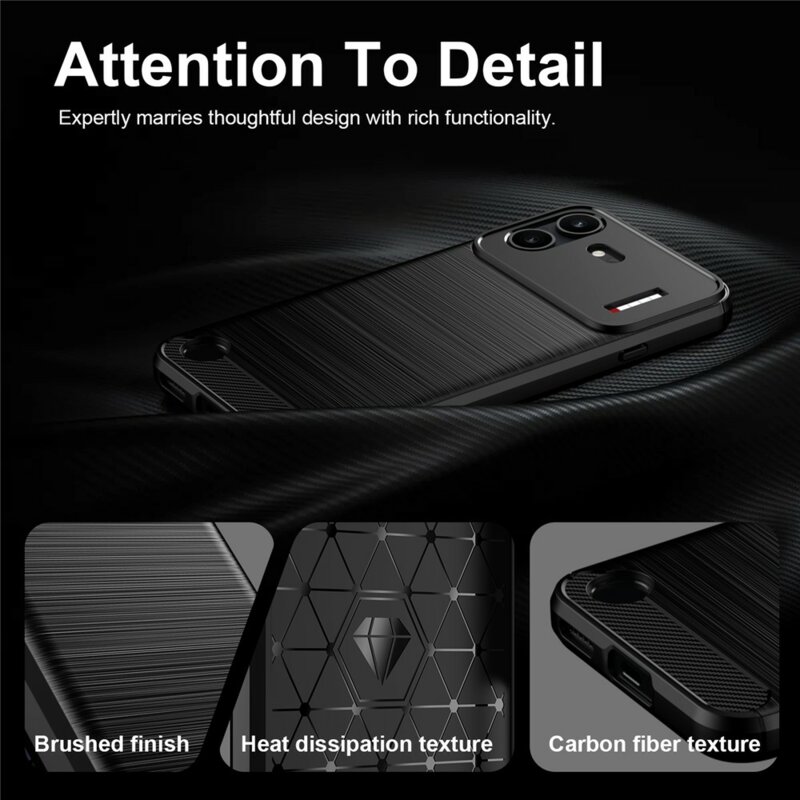 Husa Nothing Phone (4b) Techsuit Carbon Silicone, negru