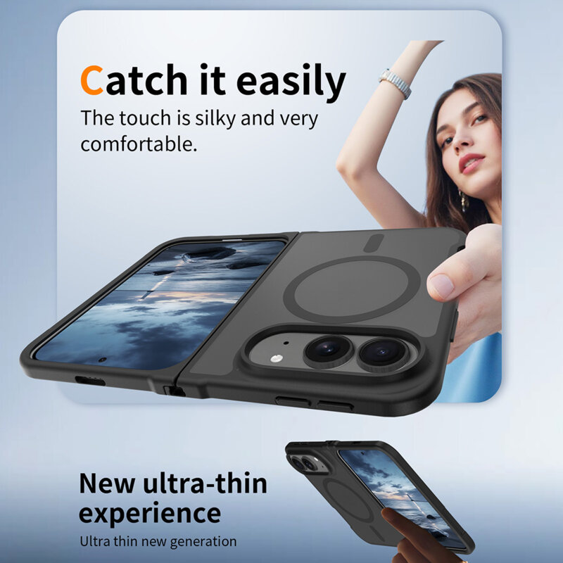 Husa iPhone Duo Techsuit PureFrost MagSafe, negru frost