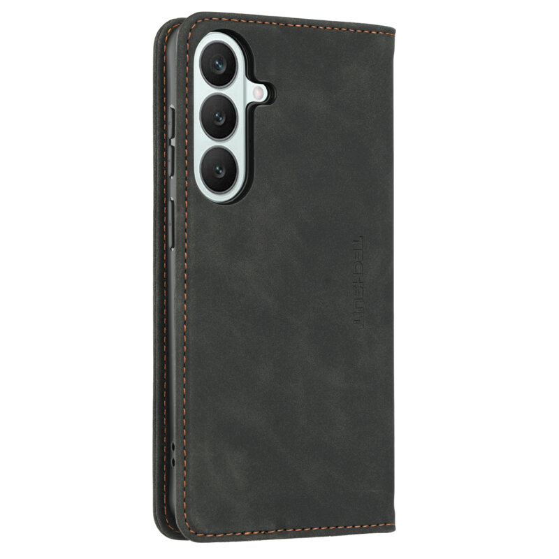 Husa piele Samsung Galaxy S26 FE Techsuit Confy Cover, negru