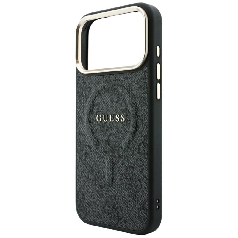 Husa Guess iPhone 18 Pro Max 4G Embossed Classic MagSafe, negru, GUHMP18XP4MSEGCK