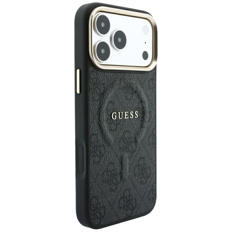 Husa Guess iPhone 18 Pro Max 4G Embossed Classic MagSafe, negru, GUHMP18XP4MSEGCK