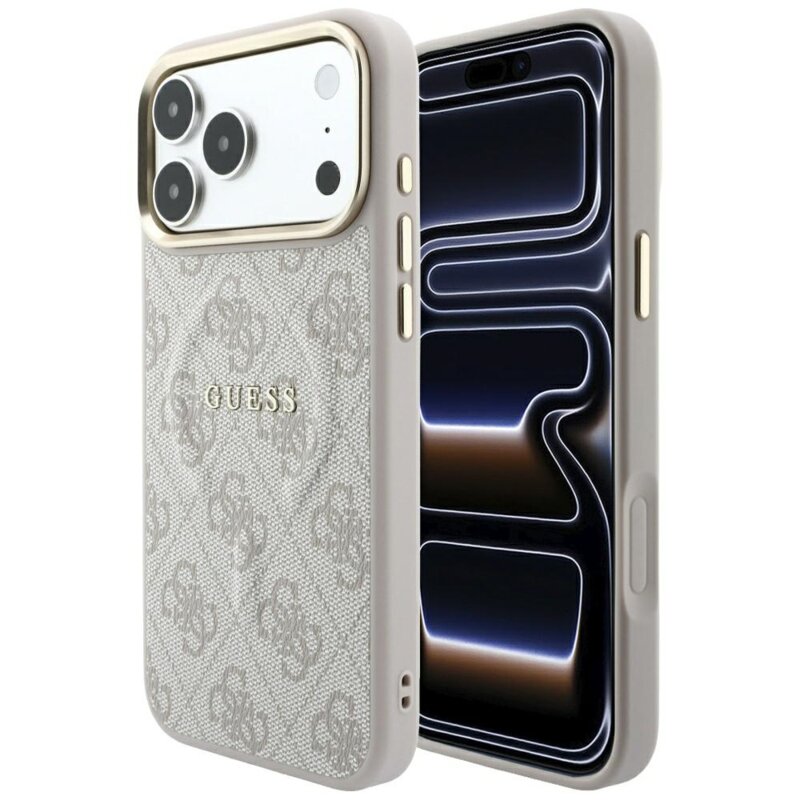Husa Guess iPhone 18 Pro Max 4G Embossed Classic MagSafe, roz, GUHMP18XP4MSEGCP