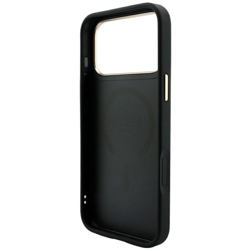 Husa Guess iPhone 17 Pro 4G Embossed Classic MagSafe, negru, GUHMP18LP4MSEGCK